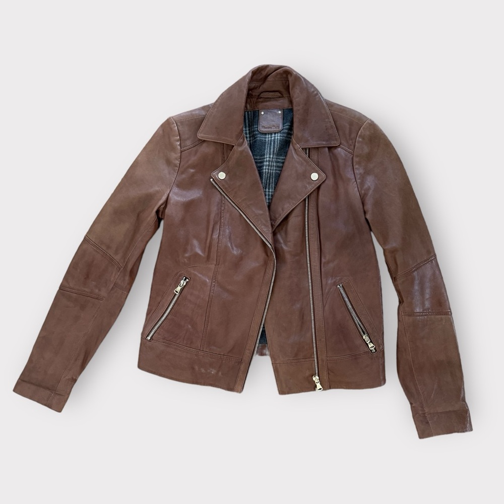 Massimo Dutti Leather Jacket - Small - image 1